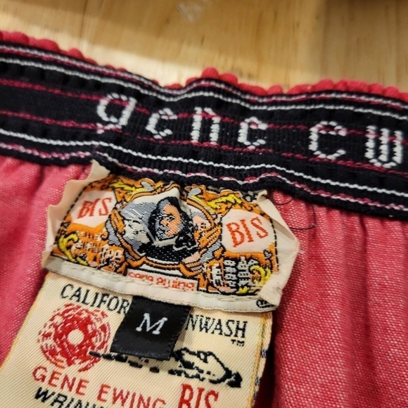 #upcycled vintage Red Elastic waist Mini Skirt Bohemian Hand Made - Picture 6 of 11